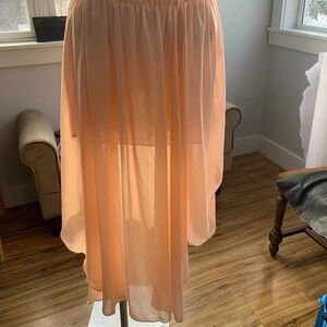 Peach Flowy Skirt